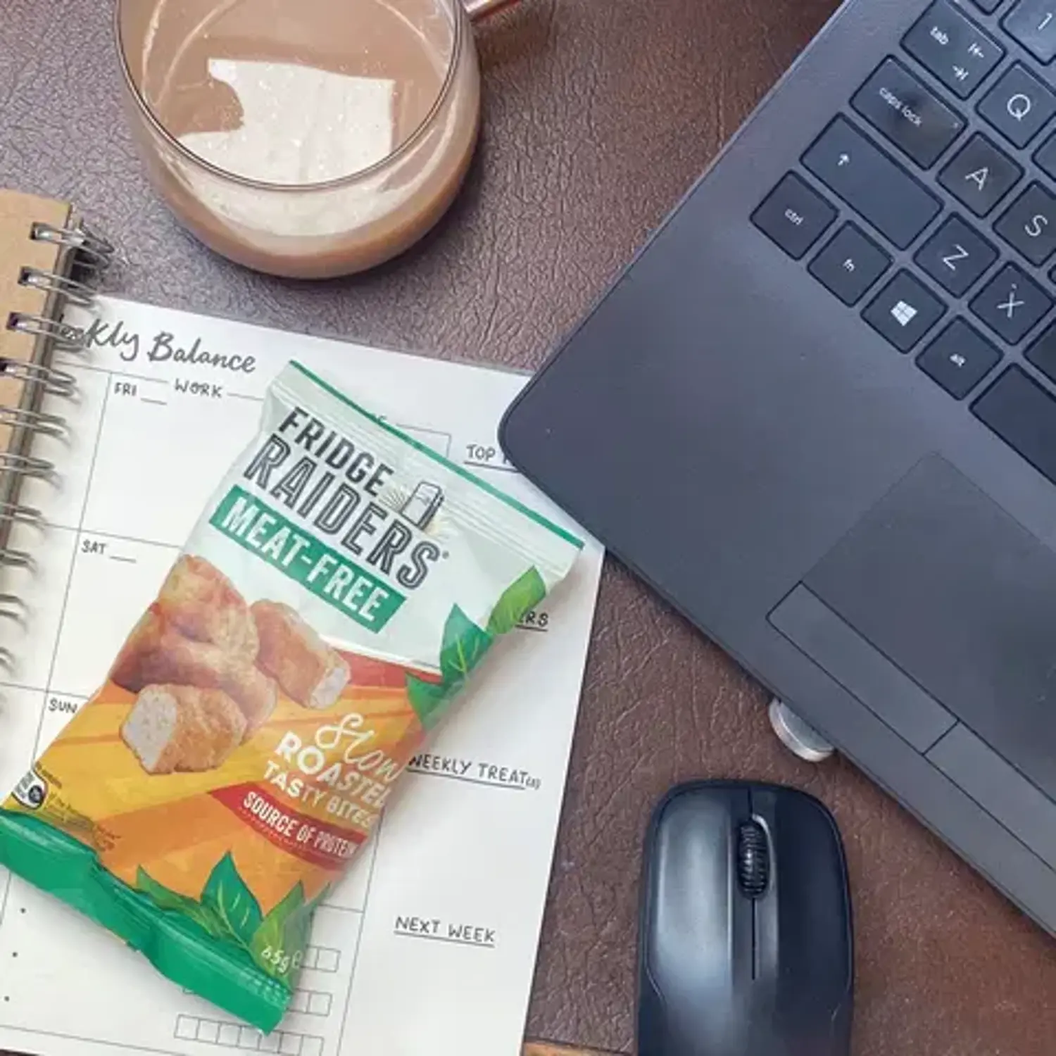 Fridge Raiders packet next to a laptop