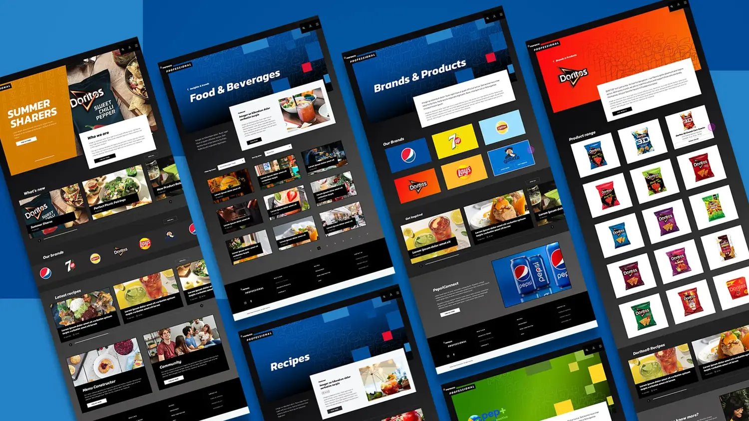 Pepsi website snapshots