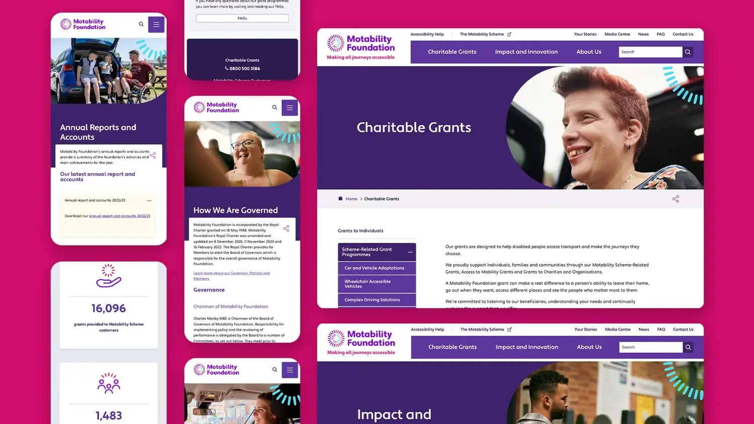 Motability website snapshots